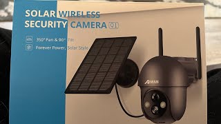 Anran Wireless Solar Security Camera PTZ Install [upl. by Guise298]