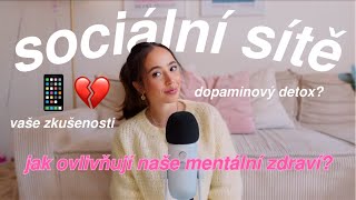 SOCIÁLNÍ SÍTĚ  jak ovlivňují naše MENTÁLNÍ ZDRAVÍ a rant🗣️ 📱💔 [upl. by Hake]