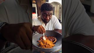 I Ate Nigerian Jollof For The First Time in Lagos jollofrice nigerianfood jollof [upl. by Eillim]