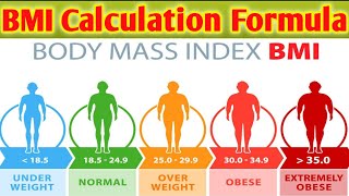 BMI Calculation Formula  How to know Body Mass Index BMI [upl. by Allekim777]