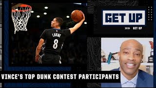 Vince Carter’s top dunk contest participants of all time 💥🏀  Get Up [upl. by Trace]