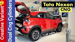 Tata Nexon Cng 2024 Cretative VarientOn Road PriceFull Boot Space With New Dual Cng Cylinders [upl. by Dorinda811]