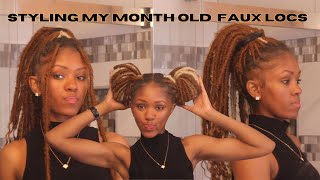 IM BACK  Styling my month old bohemian locs  Ashley Lynn Beauty [upl. by Asilenna]