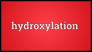 Hydroxylation Meaning [upl. by Ecyrb]