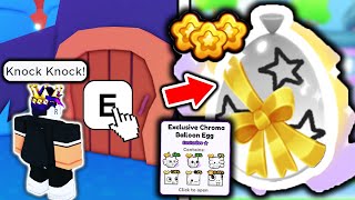 DO THIS and GET SECRET EXCLUSIVE CHROMA BALLOON EGG in Pet Simulator 99 Myths [upl. by Ajtak336]