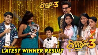 Latest Winner Result Shocking of Superstar Singer Season 3 Today Episode  Superstar Singer 3 Today [upl. by Thury]