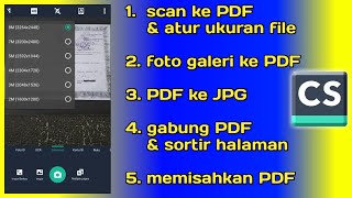 Cara SCAN pakai CamScanner ke PDF dan JPG di Hp Android [upl. by Zsa Zsa24]