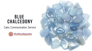 Blue Chalcedony Properties Information Video by Healing Crystals [upl. by Cynara]