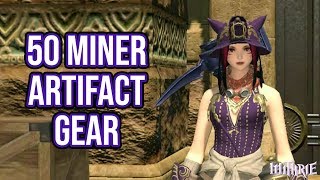 FFXIV 20 0108 Miner Quest Level 50  Artifact Gear [upl. by Elahcim543]