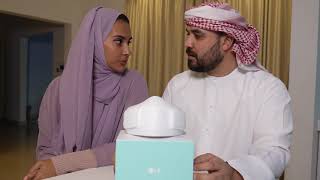 khalid al ameri wife salama introducing new smart mask 😷 [upl. by Blau]