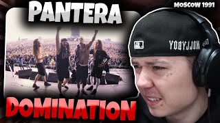 FIRST TIME HEARING Pantera  Domination LIVE in MOSCOW 1991  GENUINE REACTION [upl. by Nnaasil]