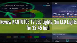 Review KANTUTOE TV LED Lights 3m LED Lights for 3245 Inch TV RGB LED TV Backlights with Remote M [upl. by Udell263]