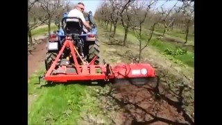 Rotavator  fraise déportable Roussel Agri 62 pour vergers  vignes [upl. by Ile324]