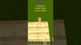 Minecraft pocket Edition vs Java edition minecraft youtuber subscribe shorts [upl. by Beata315]