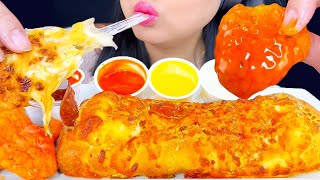 ASMR Cheesy Pepperoni Bread amp Hot Buffalo Fried Chicken Wings From Dominos Eating Sounds ASMR Phan [upl. by Llenel]