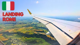 4K Landing at Rome Airport Fiumicino  Vueling Airlines  Trip To Europe [upl. by Rexer]