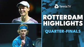 Sinner Takes On Raonic Rublev Dimitrov amp More  Rotterdam 2024 QuarterFinals Highlights [upl. by Follansbee254]