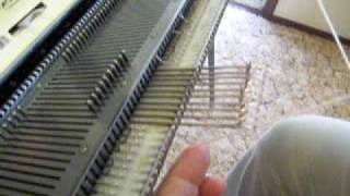 Machine Knitting  How to e wrap cast on for beginners [upl. by Behrens]