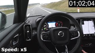 Volvo XC40 Pilot Assist on a highway  real life test  1001cars [upl. by Eidnac]