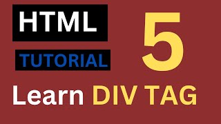 Learn Div tag in HTMLhtmltutorial divtag [upl. by Reiniar655]