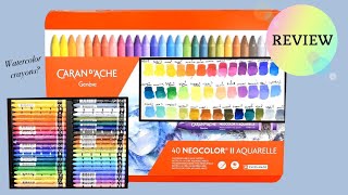 CARAN D ACHE Neocolor II REVIEW Watercolor Crayons [upl. by Ragucci]