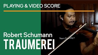 Schumann  Träumerei Violin and Piano  repracticed  sheet music  piano accompaniment [upl. by Drolyag]