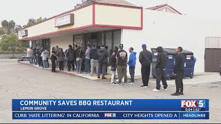 San Diego community saves Lemon Grove BBQ restaurant from closing [upl. by Lebaron]