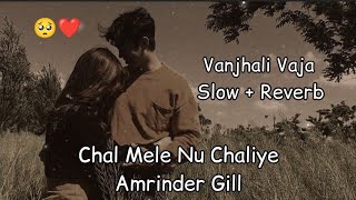 Chal Mele Nu Chaliye  Amrinder Gill  Vanjhali Vaja  Slow  Reverb 🌟 [upl. by Nivrek]