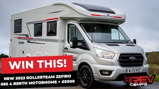 WIN THIS NEW 2023 ROLLERTEAM ZEFIRO 685 4 BERTH MOTORHOME  £5000 [upl. by Hpeosj340]