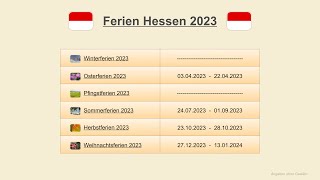 Ferien Hessen 2023 [upl. by Etka]