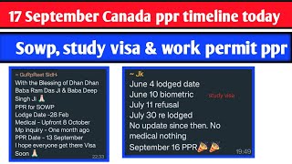 17 September Canada sowp ppr timeline  Todays ppr timeline canada  Sowp ppr timeline today 1 [upl. by Yentiw164]