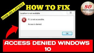 access denied windows 10 201920 latest [upl. by Adnylg728]