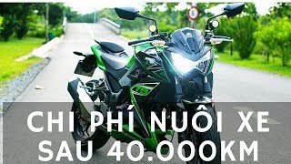 Đánh giá Kawasaki Z300  Chi phí nuôi xe sau 40000km  15 năm [upl. by Aibar]