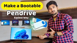 Easiest Way to Make a Bootable Pendrive of Windows 111087Linux  Bootable Pendrive Kaise Banaye [upl. by Aneema]