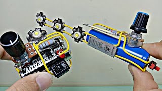 ELECTRONIC CIRCUIT OF LED DIMMER LIGHT MACHINE WE TESTED AT NIGHT HOME ASSEMBLY RESULTS [upl. by Llerreg]