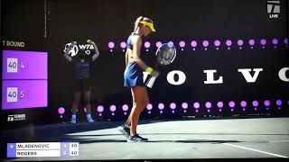 Shelby Rogers vs Kristina Mladenovic  2021 Charleston round 1 WTA Match Highlights [upl. by Aihcila]