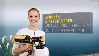 Sprühen statt streichen  Wände gestalten mit OmbréFarbverlauf und Eva Brenner [upl. by Hesky135]