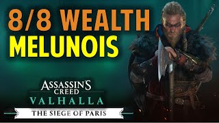 Melunois All Wealth Locations  Gear Chest amp Tungsten Ingot  AC Valhalla The Siege of Paris [upl. by Ainollopa]