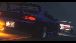 AE86 VS S15 Rewritten Part One INITIAL D BLENDER ANIMATION ブレンダー頭文字D [upl. by Atiseret]