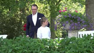 Family Photo with Crown Princess Victoria at Sollien Palace [upl. by Ahsertal]