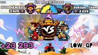 Grasping At Straws 🆚 23 293 Low GP New Team Event Hill Climb Racing 2 [upl. by Olaf648]