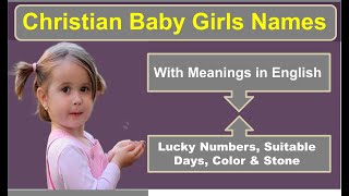 Christian Baby Girls Names with meaning  Biblical Girls names  Best Christian Names for Baby Girls [upl. by Nahgiem]