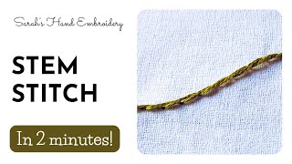 How to do Stem Stitch [upl. by Acissehc]