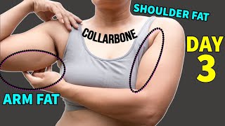 DAY 6 OF 6  LOSE ARMS FAT  DEFINE COLLARBONE  GET GIRLY SHOULDERS [upl. by Anitahs]