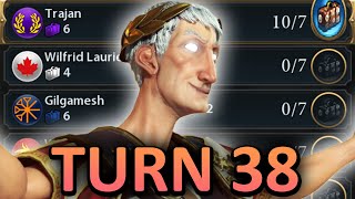 I Beat Civ 6 on Turn 38 on DEITY As Trajan of Rome On STANDARD SPEED Perfectly Balanced [upl. by Sefton]