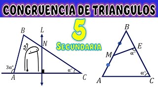 Congruencia de Triángulos  5to de Secundaria Actividad Domiciliaria  Editorial Agüero [upl. by Ialocin70]