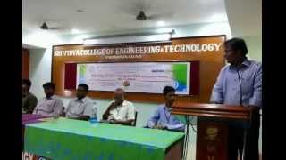 SVCET VNR  Mechanical Engineering Students SAE inauguration  A welcome address by HOD [upl. by Ingvar]