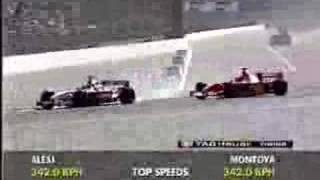 Montoya Overtakes Schumacher Indianapolis GP 2001 [upl. by Pritchard]