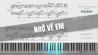 NHỚ VỀ EM  piano sheetmusic [upl. by Christoper]