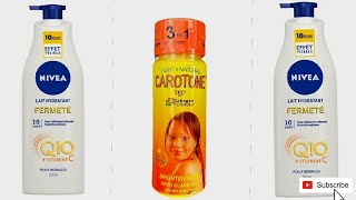 HOW TO MIX body lotion and carotene oil for glowing skin niveaq10 [upl. by Battiste]